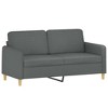 vidaXL 2-Seater Sofa Dark Gray 55.1 in. Fabric - 2 of 4