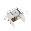GDFStudio Hamel Freestanding Bathroom Vanity with Glossy White Ceramic Basin - 3 of 4