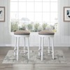 FONTOI 2PCS 360° Swivel Bar Stools, 26" Counter Height Stools with Upholstered Seat, White, 17.5"*26.25"*17.5" - 2 of 4