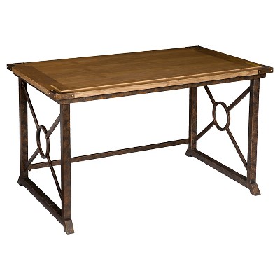 Tilt Top Drafting Table Oak - Aiden Lane