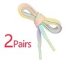 Elerevyo Gender Neutral Colorful Soft Flat Shoe Laces for Sneakers Sports 2 Pairs - 3 of 4