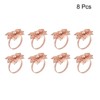 Unique Bargains Alloy Decorative Wear Resistance Hollow Out Flower Shape Napkin Rings 8 Pcs - 3 of 4
