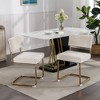 NicBex  Set of 2 Modern Dining Chairs with Corduroy Fabric and Metal Base,Upholstered Armless Chairs for Kitchen,Living Room - 2 of 4