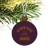 Alcorn Braves Mini Small Tiny Wood Christmas Tree Holiday Ornament - 3 of 4