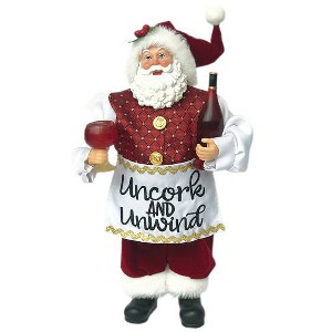 Santa's Workshop Inc. 12" Uncork and Unwind Santa - 1 of 3