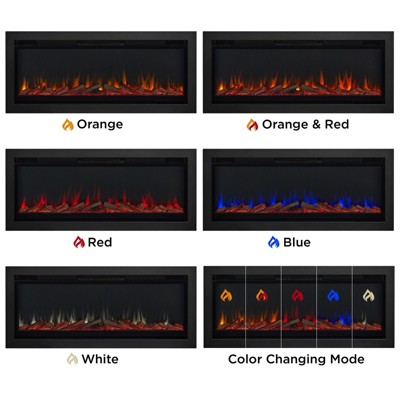 Real Flame 49" Wall-Mount or Recessed Electric Fireplace Insert