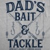 Mens Funny T Shirts Dads Bait And Tackle Sarcastic Fathers Day Graphic Novelty Fishing Tee For Men - Crazy Dog Men's T Shirt - 2 of 4