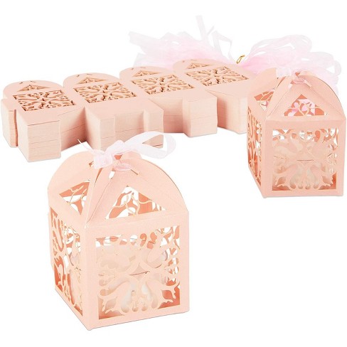 10Pcs Cute Romantic Pink Crown Candy Box Gift Bags Wedding Birthday Party Favor 