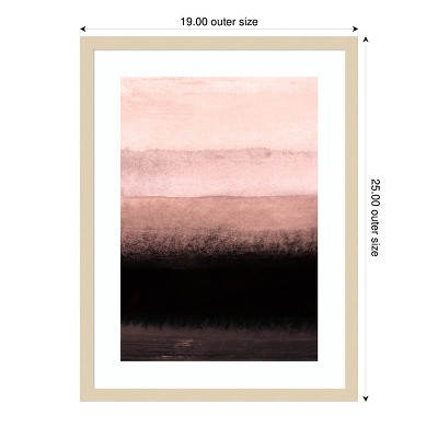 Shades of Pink Abstract Watercolor Wood Framed Wall Art