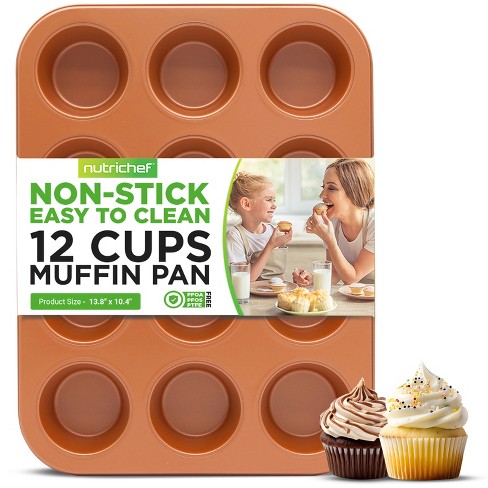 NutriChef 12-cup Copper Oven Muffin Pan, Non-Stick Coated Layer Surface - image 1 of 4