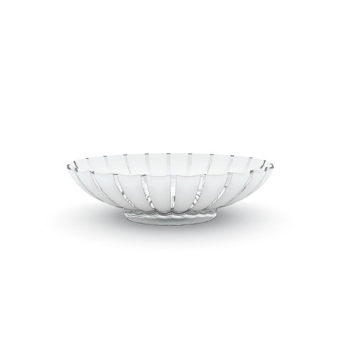 Le'raze Decorative Diamond Design Glass Bowl Centerpiece Table Decoration -  74oz.