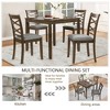 5-Piece Dining Set with a Square Table and 4 Chairs for Kitchen, Dining Room - 3 of 4
