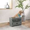 23'' Elevated Dog Bowls with Storage Cabinet,Raised Dog Feeding Station with 2 Stainless Steel Bowls-LAOTIES - 2 of 4