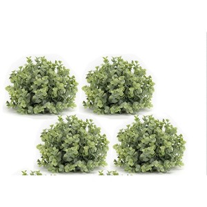 Artificial Green Foliage Half Orb – 8 inch Boxwood Decor Set of 6 by Melrose - 1 of 3