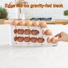 LunaLulinlk Space Saving Egg Holder for Refrigerator, Holds up to 18 Eggs, Plastic, White - 4 of 4