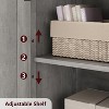 50.4" Tall Bathroom Cabinet, Farmhouse Bathroom Linen Cabinet with Adjustable Shelves, Freestanding Kitchen Pantry Cabinets for Living Room - 4 of 4