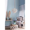 VYNXARIA 6 - Light Vintage White Weathered Wood Ceiling Lights, Country - Style Hanging Chandelier with Adjustable Chain - 3 of 4