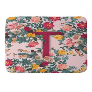 Deny Designs Burcu Korkmazyurek Summer Botanical Monogram Memory Foam Bath Mat - 1 of 4