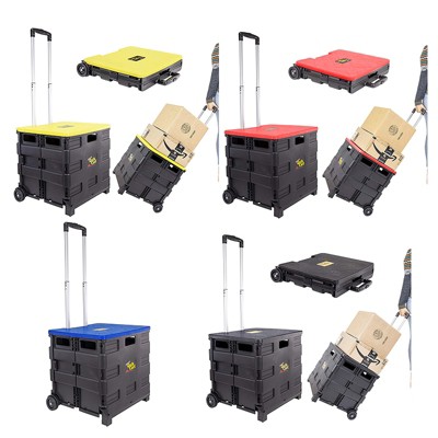 Dbest Products Quik Cart Collapsible Rolling Crate On Wheels For ...