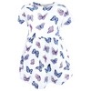 Hudson Baby Infant and Toddler Girls Cotton Dresses, Blue Butterflies - 3 of 4