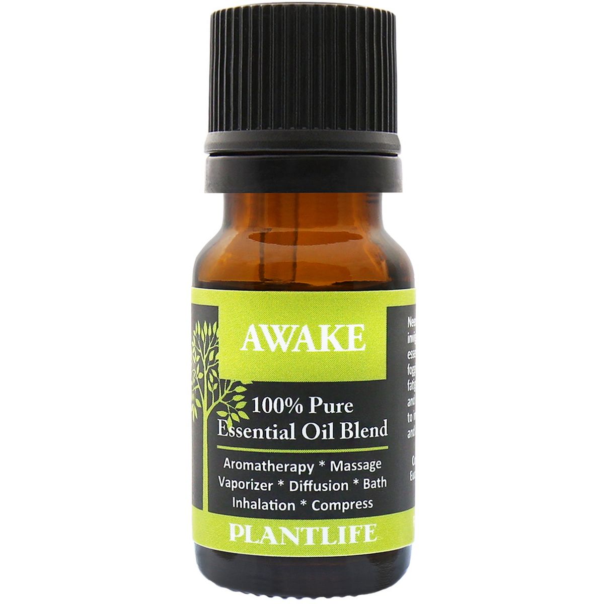 Plantlife Awake Essential Oil Blend – 100% Pure, Therapeutic Grade – No Additives or Fillers – Made in California – 10ml