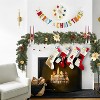 Pre-Lit Christmas Garland with 20 Warm White LEDs, Faux Greenery with Pine Cones & Berries for Mantle, Stairs, Fireplace and Banister - 2 of 4