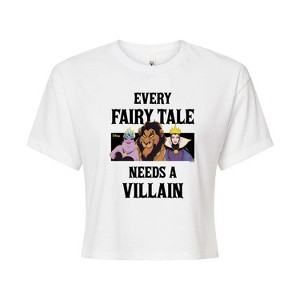 Women's - Disney Villains - Every Fairy Tale Needs A Villain Cropped Graphic T-Shirt - 1 of 4