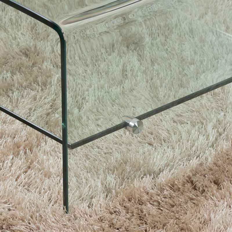 Atticus Tempered Glass Coffee Table - Clear - Christopher Knight Home, 4 of 6