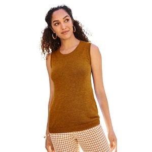 Jessica London Women's Plus Size Sleeveless Cashmere Shell - 1 of 2
