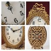 Slickblue Antique Gold French Desk Clock, Tabletop Accent Timepiece, Vintage Style, 4.85"x2.15"x8.25" - 4 of 4