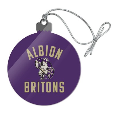 Albion College Britons Logo Acrylic Christmas Tree Holiday Ornament