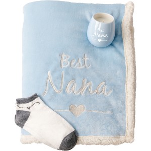 Pavilion Gift Company - Nana - 42" x 50" Lined, Royal Plush Blanket Gift Set - Throw Blankets - 1 of 4