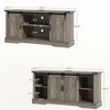 Sideboard with Charging Station, Farmhouse Coffee Bar Cabinet with Sliding Barn Door, TV Stand for TVs Up to 65" - 3 of 4