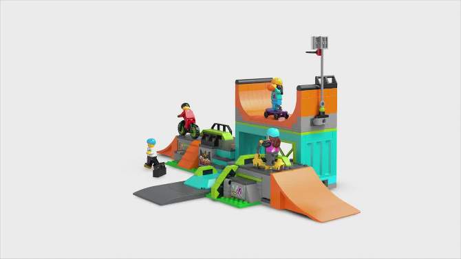 LEGO City Street Skate Park Building Toy Set 60364, 2 of 8, play video