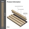 Wood Slat Wall Panels – Real Veneer MDF with PET Felt Backing, 8 Panels, Decorative Sound-Absorbing Grilles for Living Room, Studio, Piano Room - 4 of 4