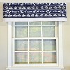 RLF Home She Shells Banded Valance Collection - 100% Cotton with Ivory Lining 50" x 16"  Navy - 2 of 4