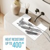 Maplefield Bathroom Foldable Cover for Sinks, Maximize Counter Space - Heat Resistant Silicone Mat, Rollout Over Sink Mat, White - 4 of 4