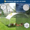 Large Metal Chicken Coop, Walk in Poultry Cage with Waterproof Cover, Metal Chicken Run, Dome Roof Hen Rabbit Duck House, 9.8' W x 6.5' D x 6.5' H - 4 of 4