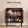 Rattan Sideboard Buffet Cabinet with Storage, Bar & Liquor Cabinet, Credenza Console for Dining Room, Living Room & Hallway - 2 of 4