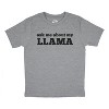 Kids' Ask Me About My Llama T Shirt Funny Youth Llama Flip Shirt Llamas Tee - Crazy Dog Youth T Shirt - 2 of 4