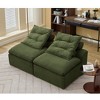 NicBex Modern Modular Soft Chenille Loveseat Sofa with Removable Pillows,Minimalist Armless 2-Seater Sofa for Living Room,Bedroom - 2 of 4