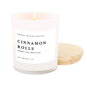 Sweet Water Decor Cinnamon Rolls 11oz White Jar Soy Candle - 1 of 3