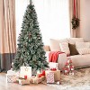 6.5ft Pre-Lit Christmas Tree, Hinged Artificial Tree with 200 Warm LED Lights - 3 of 4