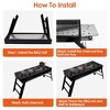 NewHome "Portable Foldable Charcoal BBQ Grill, Stainless Steel Tabletop Barbecue for Camping, Picnic, Outdoor Party" Black - 3 of 4