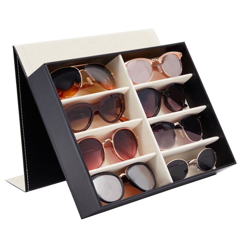 Juvale 8 Slot Sunglasses Organizer Storage, Eyeglasses Holder for Home – Multiple Glasses Display Case (12.7x9.8 in), 5 of 10