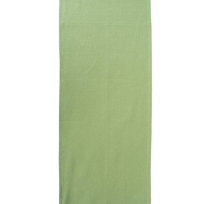 72" x 14" Cotton Heavyweight Kitchen Table Runner with Fringe Green - Design Imports