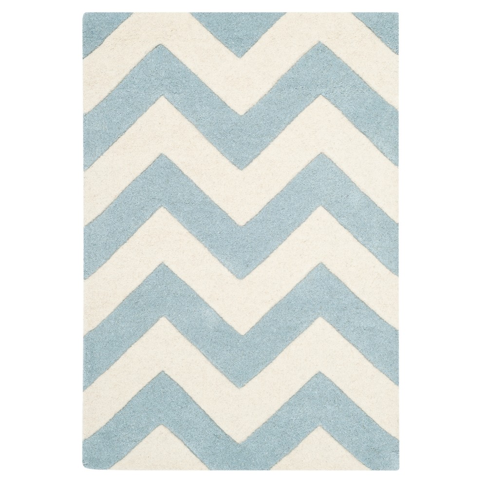 Ivory/Pink Chevron Tufted Accent Rug 2'x3' - Safavieh