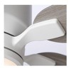 Luminance Kathy Ireland Home Ion Eco LED 72" Ceiling Fan w/ DC Motor, Dimmable Light Kit, Wall Control, Satin White w/ Timber Grey Blades - 4 of 4