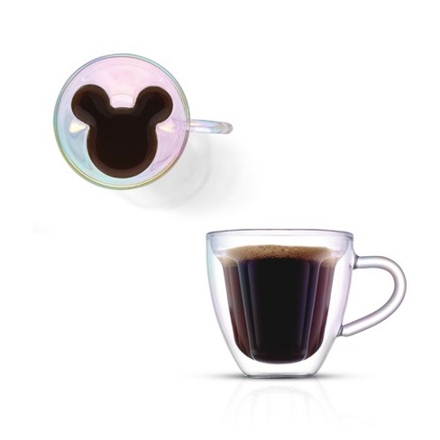 Joyjolt Disney100 Limited Edition 3d Mickey Double Wall Espresso