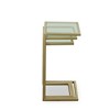 Carolina Living Emil Nesting Table Set Gold: Clear Tempered Glass, Metal Frame, No Assembly Required - image 3 of 4